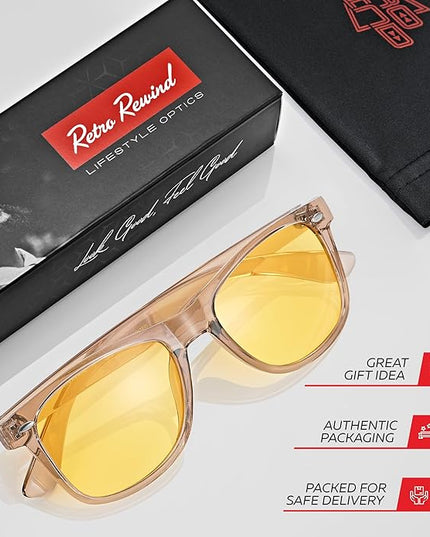 Retro Rewind Polarized Sunglasses for Men and Women - UV Protection Classic Sun Glasses