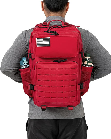 QT&QY 25L/45L Military Tactical Backpack For Men Molle Daypack 3 Day Bug Out Bag Hiking Rucksack With Bottle Holder