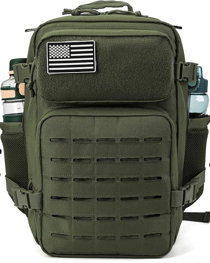 QT&QY 25L/45L Military Tactical Backpack For Men Molle Daypack 3 Day Bug Out Bag Hiking Rucksack With Bottle Holder