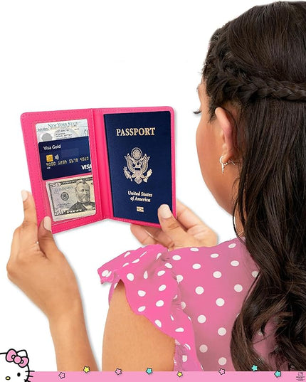Hello Kitty Passport Holder - Sanrio Passport Holder for Women - Officially Licensed Passport Case (VG701236L.NJ)