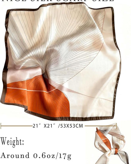 100% Mulberry Silk Scarf for Women Hair Lightweight Square Neckerchief Wrap For Head Scarves 21"