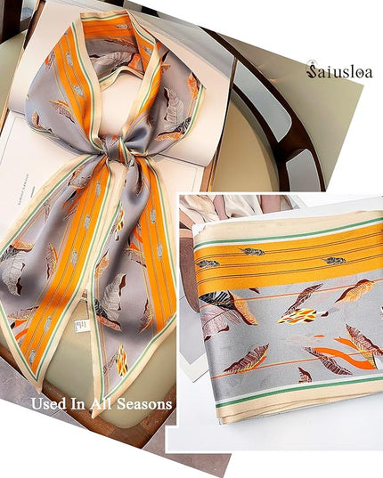 Purse Scarf For Handbags Head Scarves For Women's Hair Bags Scarfs Long Skinny Scarves Fashion Silky