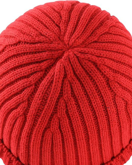Connectyle Fleece Lined Cuffed Beanie Hat for Men Women Knitted Winter Wool Beanies Skull Cap Warm Watch Hat