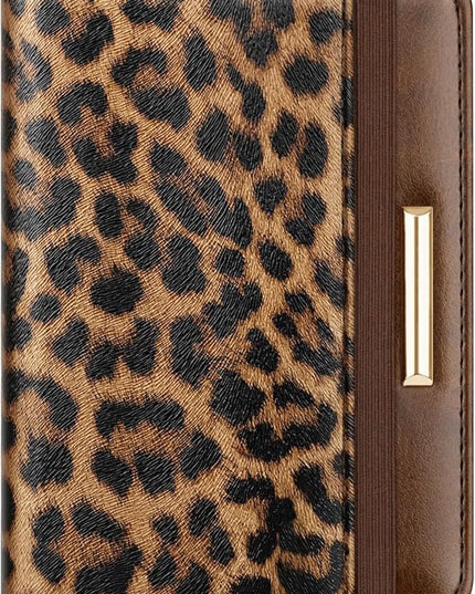 Passport Holder Cover Travel RFID Blocking Passport Cover Rose Gold Cute Flowers Passport Wallet with Elastic Band for Women