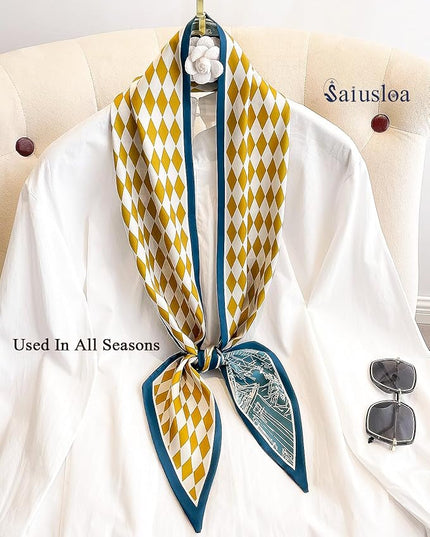 Purse Scarf For Handbags Head Scarves For Women's Hair Bags Scarfs Long Skinny Scarves Fashion Silky