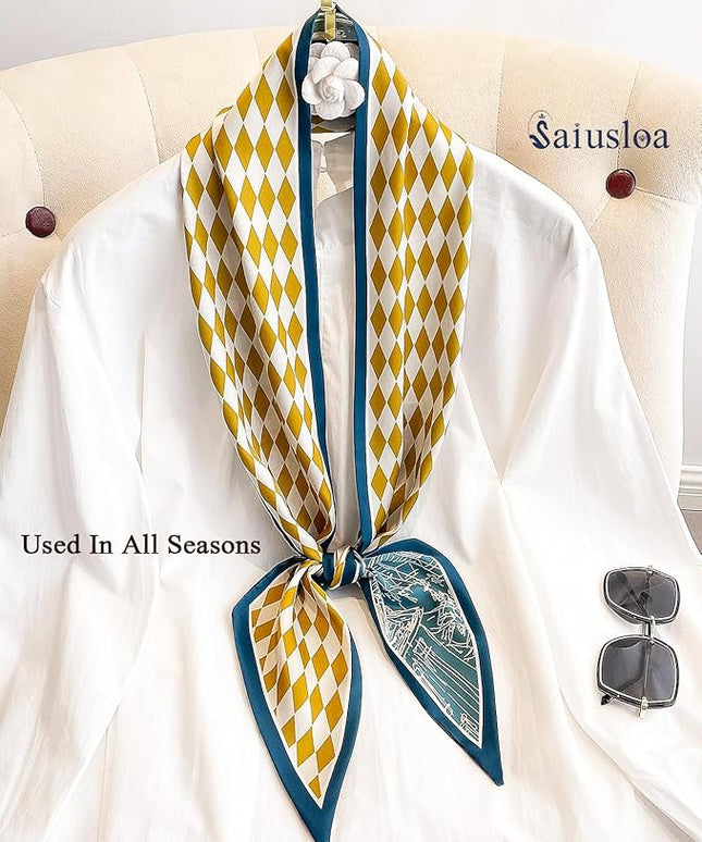 Purse Scarf For Handbags Head Scarves For Women's Hair Bags Scarfs Long Skinny Scarves Fashion Silky