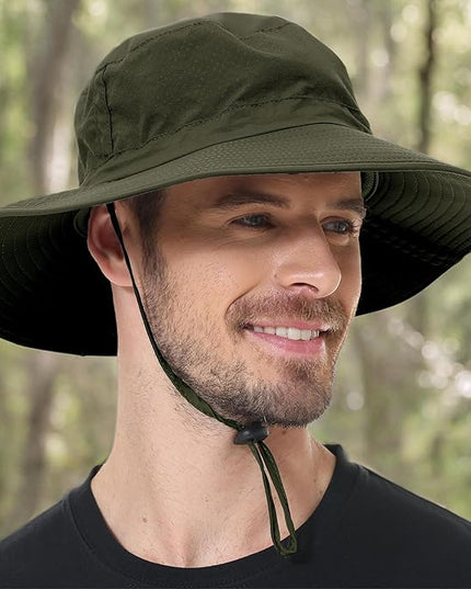 ZOORON Boonie Hat UPF 50+ Cooling Sun Hat for Men and Women,Wide Brim Bucket Hats with UV Protection for Safari Hiking Beach