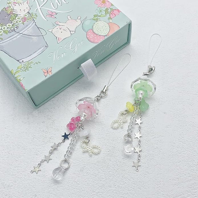 Cute Y2K Phone Charm Aesthetic Phone Charms Accessories Cute PhoneLanyard String for Bag Purse Backpack Airpods Pendants Decor