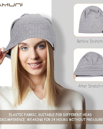 Slouchy Beanie for Men Women Soft Lightweight Running Beanie Hat Chemo Cap Skull Cap