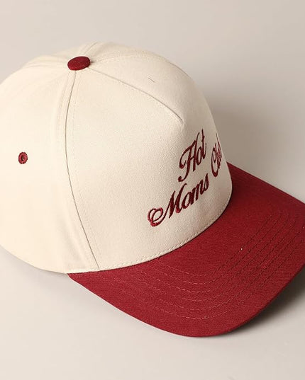 MIRMARU Two-Tone Vintage Canvas Trucker Hats for Men & Women, Adjustable Size Baseball Caps with Trendy Embroidered Design