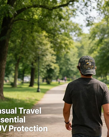 Veteran Baseball Cap - Adjustable DD-214 Hat for US Military Veterans, Service Pride Gift for Men & Women, Comfortable & Durable Everyday Wear Grey