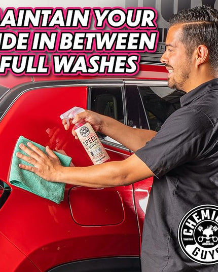 Chemical Guys Speed Wipe Quick Detailer - High Gloss, Streak-Free Shine, Detail Spray for Cars, Trucks, Motorcycles, RVs, and More, Safe on Paint, Glass, Wheels, and Trim, Cherry Scent, 128 fl oz
