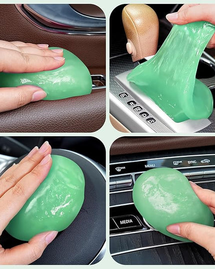 Car Cleaning Gel Car Cleaning Putty Car Putty Car Interior Cleaner Car Slime Car Detailing Kit Car Accessories Gifts for Men Women Stocking Stuffers Green