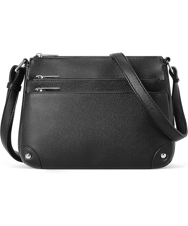 WESTBRONCO Crossbody Bags for Women, Medium Size Shoulder Handbags, Satchel Purse with Multi Zipper Pocket