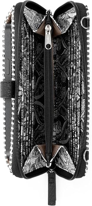 Sakroots Artist Circle Smartphone Crossbody in Coated Canvas, Detachable Wristlet Strap
