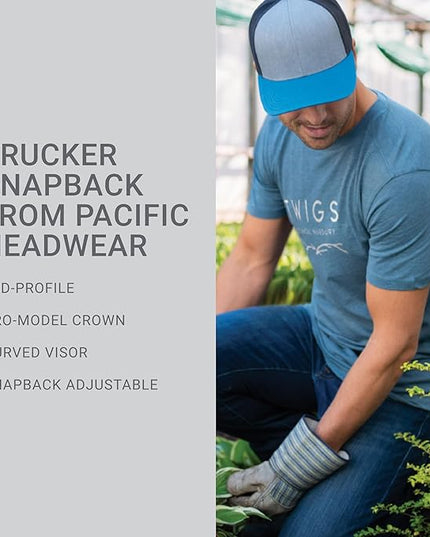 Pacific Headwear Snapback Trucker: Stylish Unisex Cap for All-Day Comfort