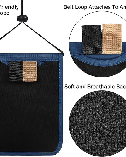 Travel Pouch Neck Wallet Family Passport Holder Organizer Case with RFID Blocking | RFID Blocking