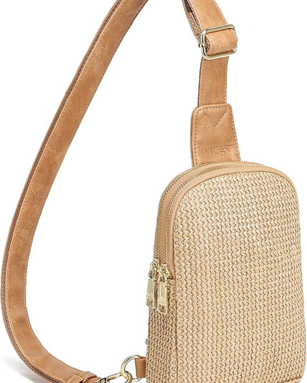 INICAT Faux Straw Crossbody Bags Beach Gifts Valentines Day Her Cruise Ship Essentials Women Summer Small Sling Purses