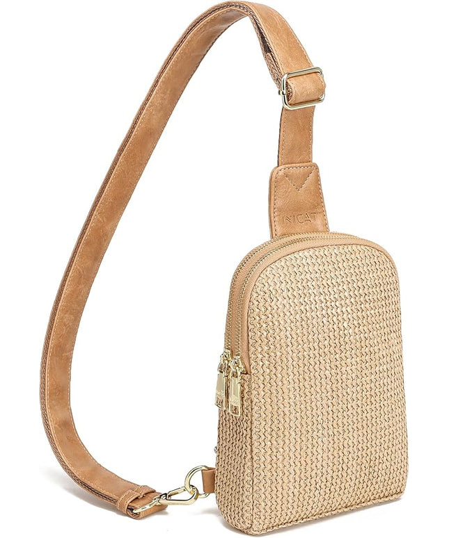 INICAT Faux Straw Crossbody Bags Beach Gifts Valentines Day Her Cruise Ship Essentials Women Summer Small Sling Purses
