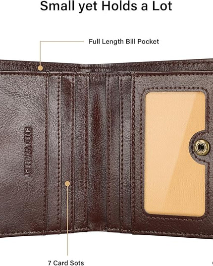 Lavemi Ultra Thin Small Compact Leather Womens Girls Wallets RFID Blocking Credit Card Holder for Women