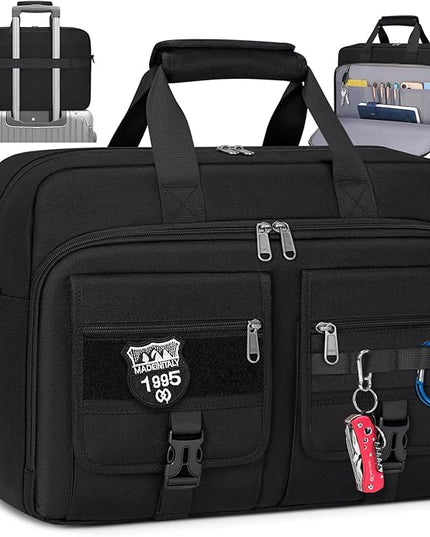RAINSMORE Tactical Laptop Bag 15.6/17.3 Inch Laptop Briefcase Men Business Computer Bag Military Messenger Bag Work Office