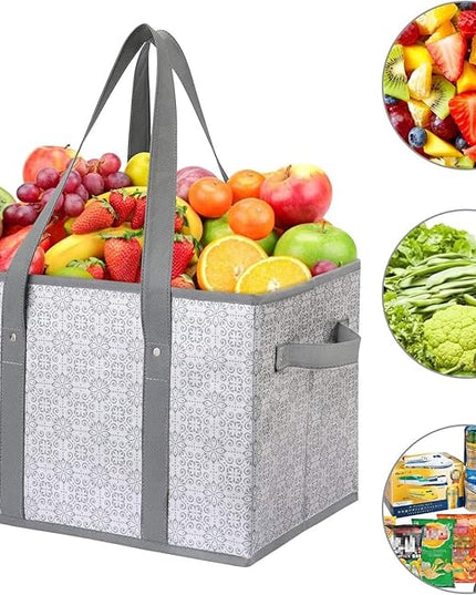 WISELIFE Reusable Grocery Bags [6 Pack],Large Grocery Tote Bag Water Resistant Shopping Bags Foldable Grocery Bag for Clothes,Shoes and Picnic