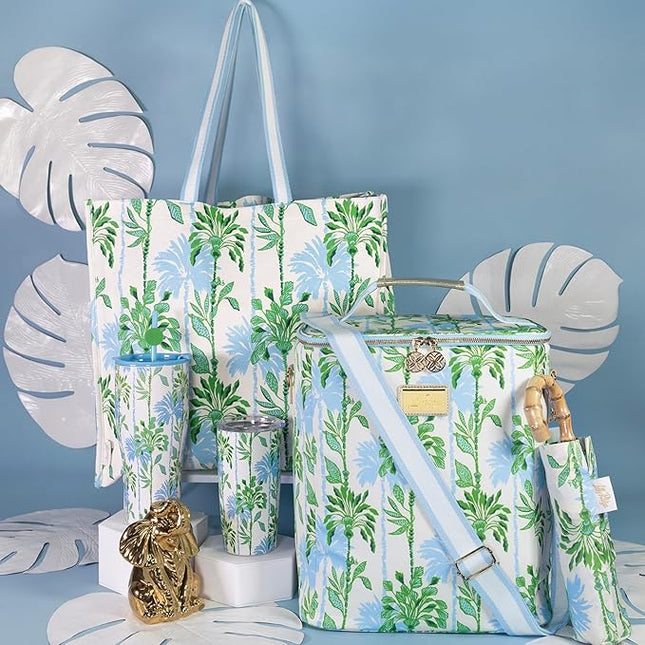 Lilly Pulitzer 18" x 17" Eco Tote, Market Shopper Bag, Oversize Reusable Grocery Tote with Comfortable Shoulder Strap