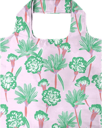 BeeGreen Cute Carnation Pink Gift for Women Foldable Large Grocery Shopping Bags with Handles Heavy Duty Reusable Gift Bag Bulk Cloth Tote for Groceries Organizer Basket Washable Packable