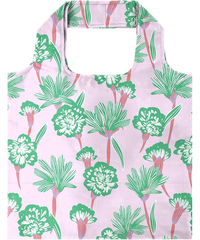 BeeGreen Cute Carnation Pink Gift for Women Foldable Large Grocery Shopping Bags with Handles Heavy Duty Reusable Gift Bag Bulk Cloth Tote for Groceries Organizer Basket Washable Packable