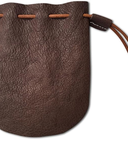 Fantastic Workmanship Genuine Leather Drawstring Coin Purse