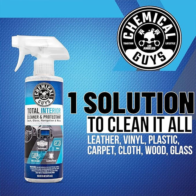 Chemical Guys Total Interior Sprayable Cleaner and Protectant Multi-Scent 3 Pack (Fresh, Black Cherry & New Car), Safe for Cars, Trucks, SUVs, Jeeps, Motorcycles, RVs & More, (3) 16 fl oz Bottles