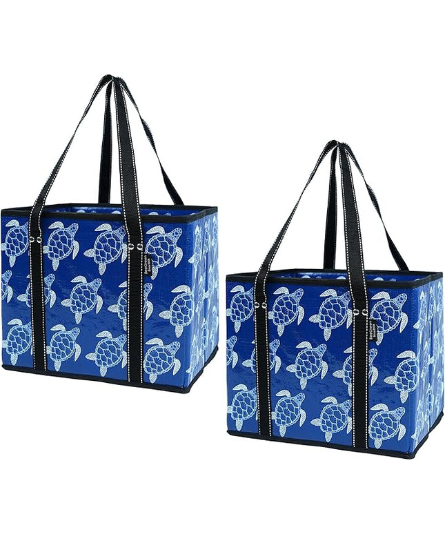 BeeGreen Large Waterproof Reusable Bags Christmas Heavy Duty Shopping Tote for Groceries Pool Gift with Webbing Handles