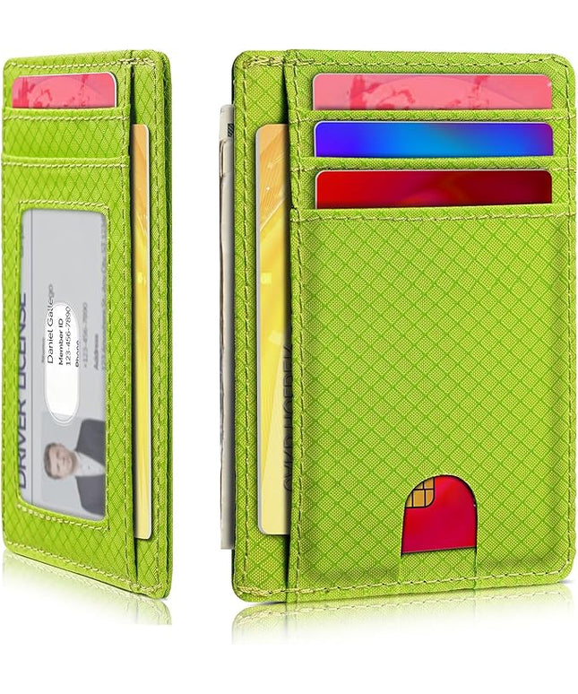 Artpaxy Slim Wallet for Men & Women, Minimalist Front Pocket Card Holder for Travel, RFID Blocking, Water Resistant Nylon Wallet for ID & Cash & Credit Card