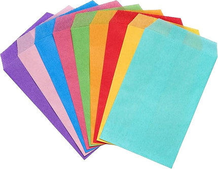 Quotidian Baby Blue Flat Small Greaseproof Paper Bags 3" x 5" (8 x 13.3cm) Pack of 100 - Bakery Cookies Cards Stamps Party Favor