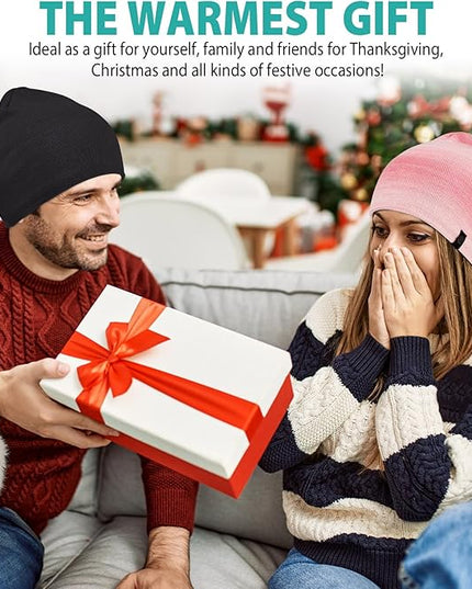 Beanie for Men, Soft Cotton Beanie for Women, Warm Unisex Winter Hat, Running Skull Cap for Cold Weather Activities