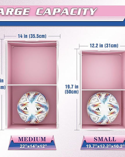 K KNODEL Car Trunk Organizer, Foldable Organizer for Car, Automotive Consoles & Organizers, Storage with Reinforced Handles (Medium, Pink)