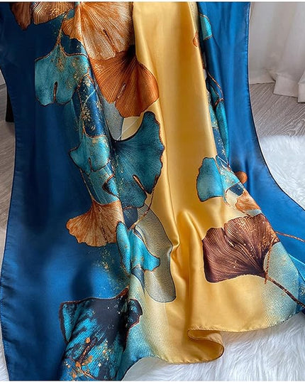 Fashion Scarves Scarf 100% Silk Feeling Scarf Silk Like Scarves Long Lightweight Sunscreen Shawls for Women