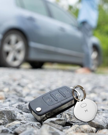Xtreme Rechargeable Air Tracker Tag 4 Pack, Key Finder Compatible with Apple Find My App for iOS iPhone, GPS Live Location Tracker, USB-C Charging, 100dB Alert, Keychain Attachment, Air Locator