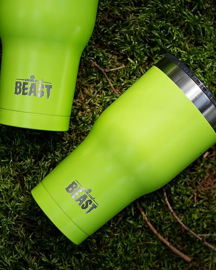 Beast 30 oz Tumbler Stainless Steel Vacuum Insulated Coffee Ice Cup Double Wall Travel Flask (Lemongrass Green)