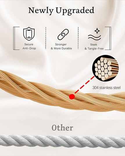 Marble Beaded Phone Wrist Strap,Detachable Phone Bracelet Strap with Tether Tab,Hands-Free Wristlet Strap (Beige)