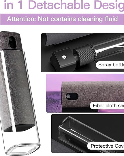 Screen Cleaner Kit 3 Pcs, Two in One Screen Cleaner Spray and Wipe, Touchscreen Mist Cleaner Spray Bottle for Phone/Laptop/Tablet/TV/Monitor/Car Screens