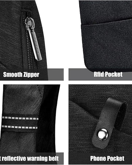 Travel Sling Bag with RFID Pocket, Anti Theft Crossbody Bag for Women Men Casual Chest Outdoor Shoulder Hiking Bag