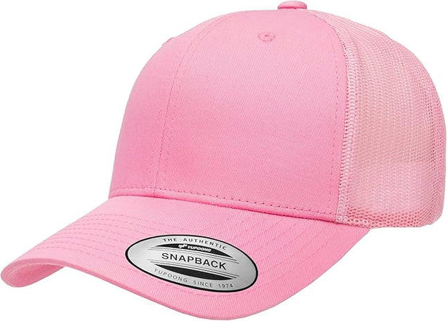 Yupoong Classic Premium Mesh 6 Panel Retro Trucker Cap | Mid Profile Snapback | OSFA | Bulk Pack Available