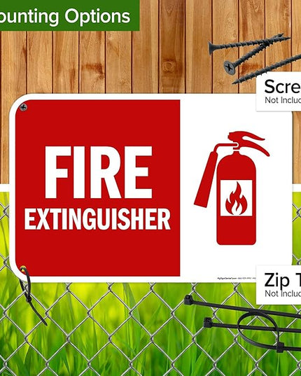 Fire Extinguisher Graphic Sign, 12x18 Inches, 55 mil thick HDPS (high density polystyrene), Made in USA by My Sign Center