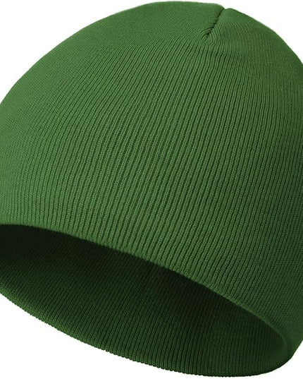choshion 100% Cotton Beanie Hat, Cuffless Beanies Warm Knit Winter Skull Cap, Unisex Soft Fisherman Hats for Women Men