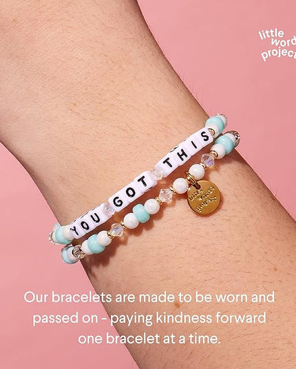 Little Words Project Mother's Day Gifts, The Original Word Bracelet, Made with Colorful Beads and Plated Brass Hardware, Handcrafted Design & Positive Message