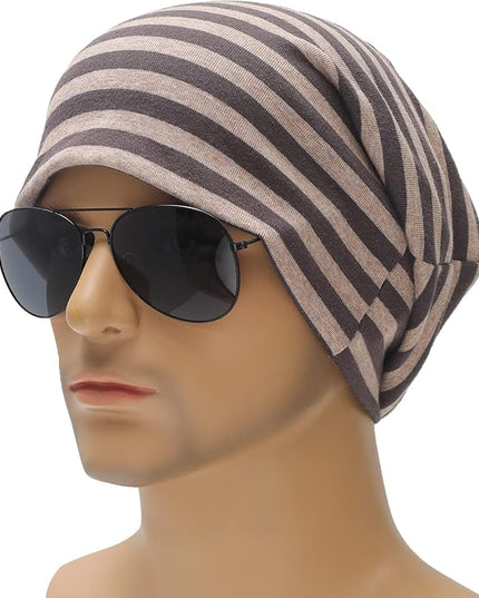 ZLYC Cotton Thin Slouchy Beanie Hat for Men Women Fashion Soft Stretch Knit Skull Cap