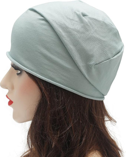 ZLYC Cotton Thin Slouchy Beanie Hat for Men Women Fashion Soft Stretch Knit Skull Cap