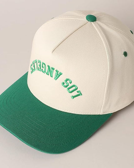 MIRMARU Two-Tone Vintage Canvas Trucker Hats for Men & Women, Adjustable Size Baseball Caps with Trendy Embroidered Design