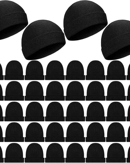 Tarpop 96 Pack Beanies Unisex Bulk for Men Women, Winter Beanie Hats Packs Knit Hat Warm Skull Cap Homeless